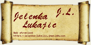 Jelenka Lukajić vizit kartica